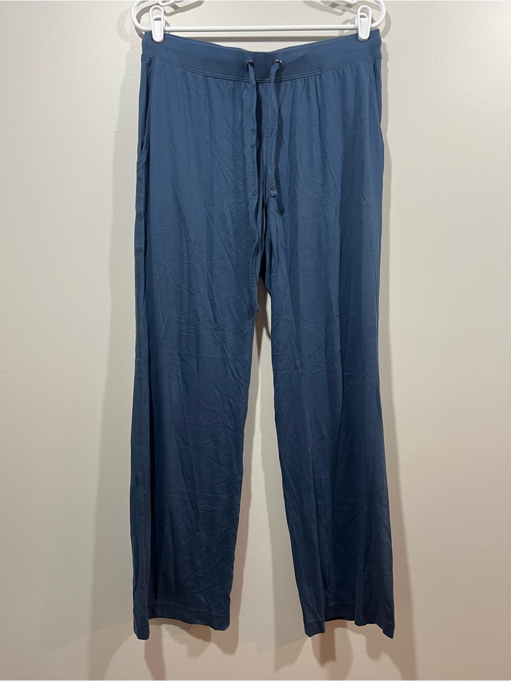 Daniel Buchler Men's Pima Cotton Blue Drawstring Pajama Pants Large